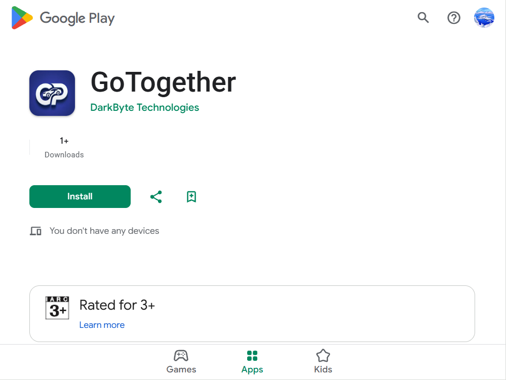 Carpool App Interface