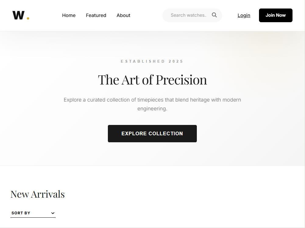Luxury Watch E-commerce